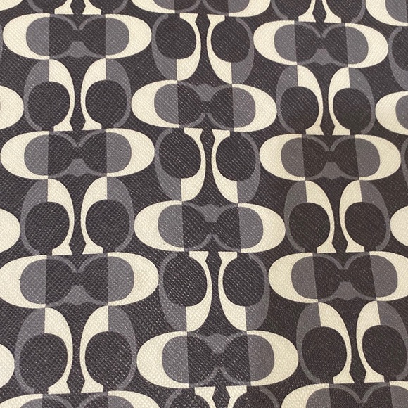 COACH Peyton Pouch in Navy Signature Logo Pattern - Picture 8 of 13